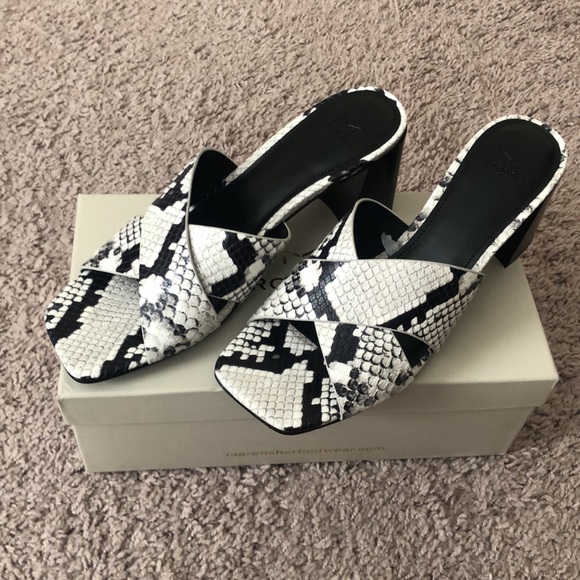 Croc Embossed Leather Slide Sandal 👡HP👡 - Picture 5 of 6